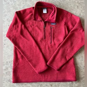 Patagonia Men’s better sweater 1/4 zip medium red